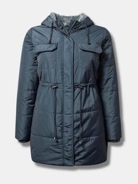 NWT Torrid Hooded Puffer Parka Jacket - Adjustable Winter Coat